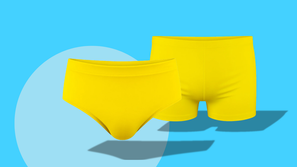 Gelbe Badeshorts