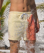 Sea'sons Gestreifte Badeshorts Orange Yellow