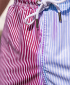 Sea'sons Gestreifte Badeshorts Cherry Blue