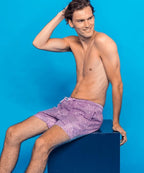 Sea'sons Liquid Lines Badehose Lila Pink