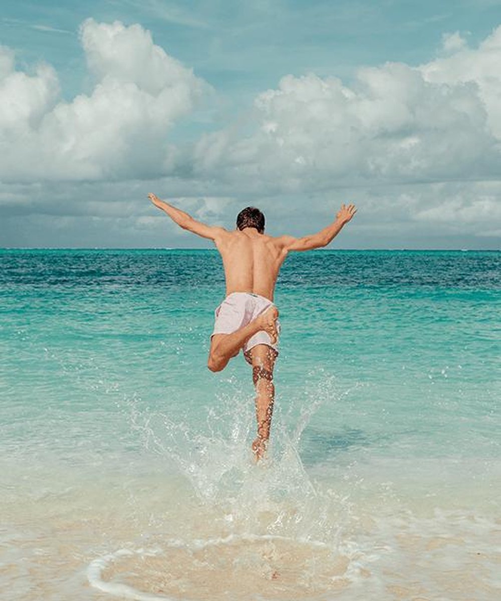 Sea'sons Liquid Lines Badehose Lila Pink