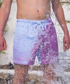 Sea'sons Gestreifte Badeshorts Cherry Blue