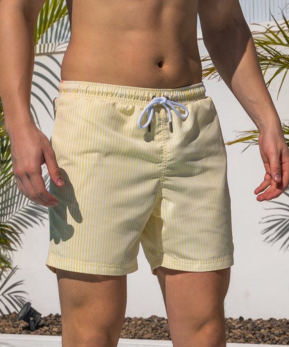 Sea'sons Gestreifte Badeshorts Orange Yellow