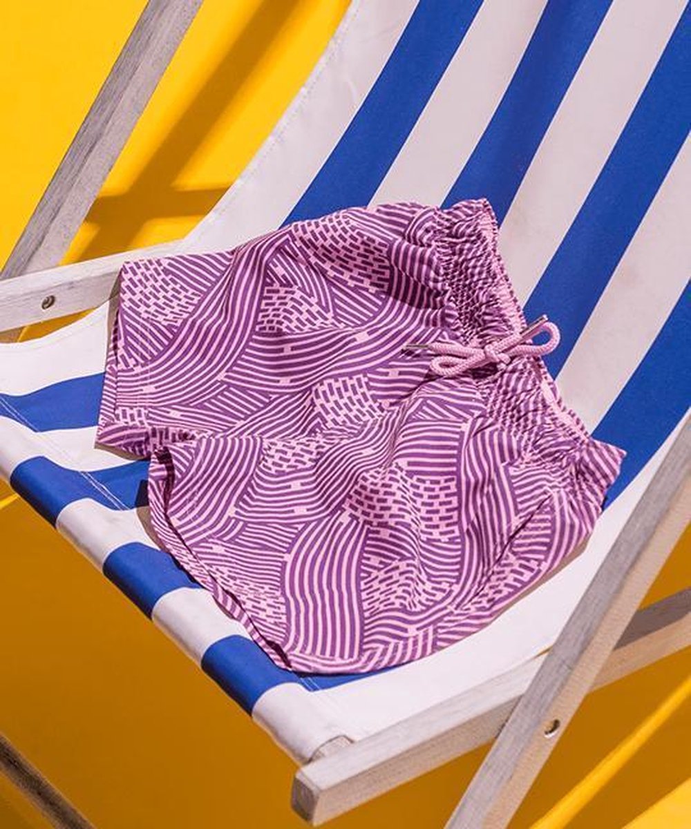 Sea'sons Liquid Lines Badehose Lila Pink
