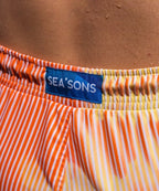 Sea'sons Gestreifte Badeshorts Orange Yellow