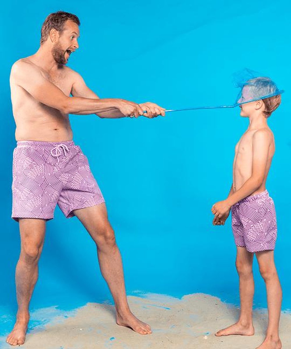 Sea'sons Liquid Lines Badehose Lila Pink