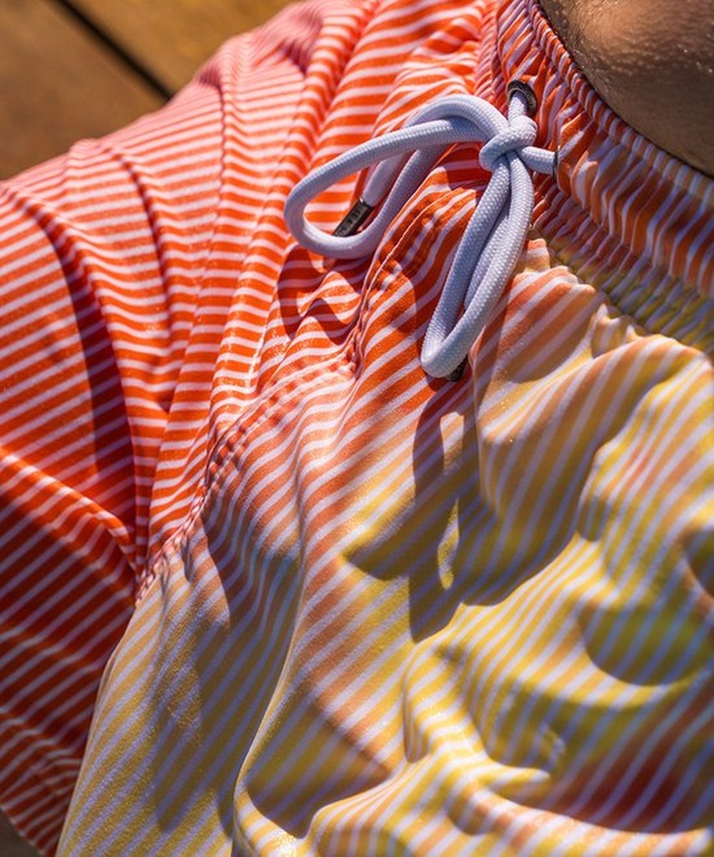 Sea'sons Gestreifte Badeshorts Orange Yellow