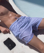 Sea'sons Gestreifte Badeshorts Cherry Blue