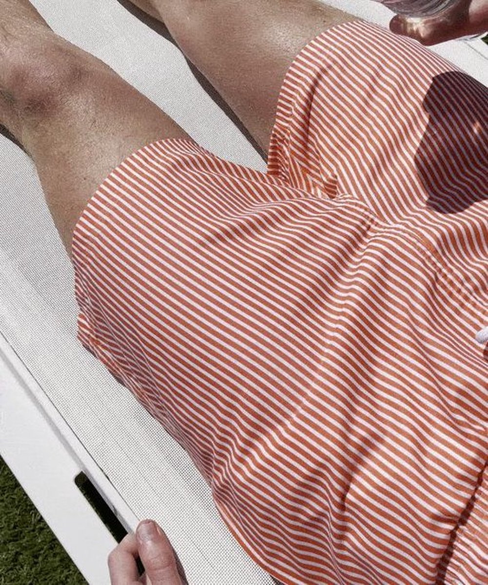 Sea'sons Gestreifte Badeshorts Orange Yellow