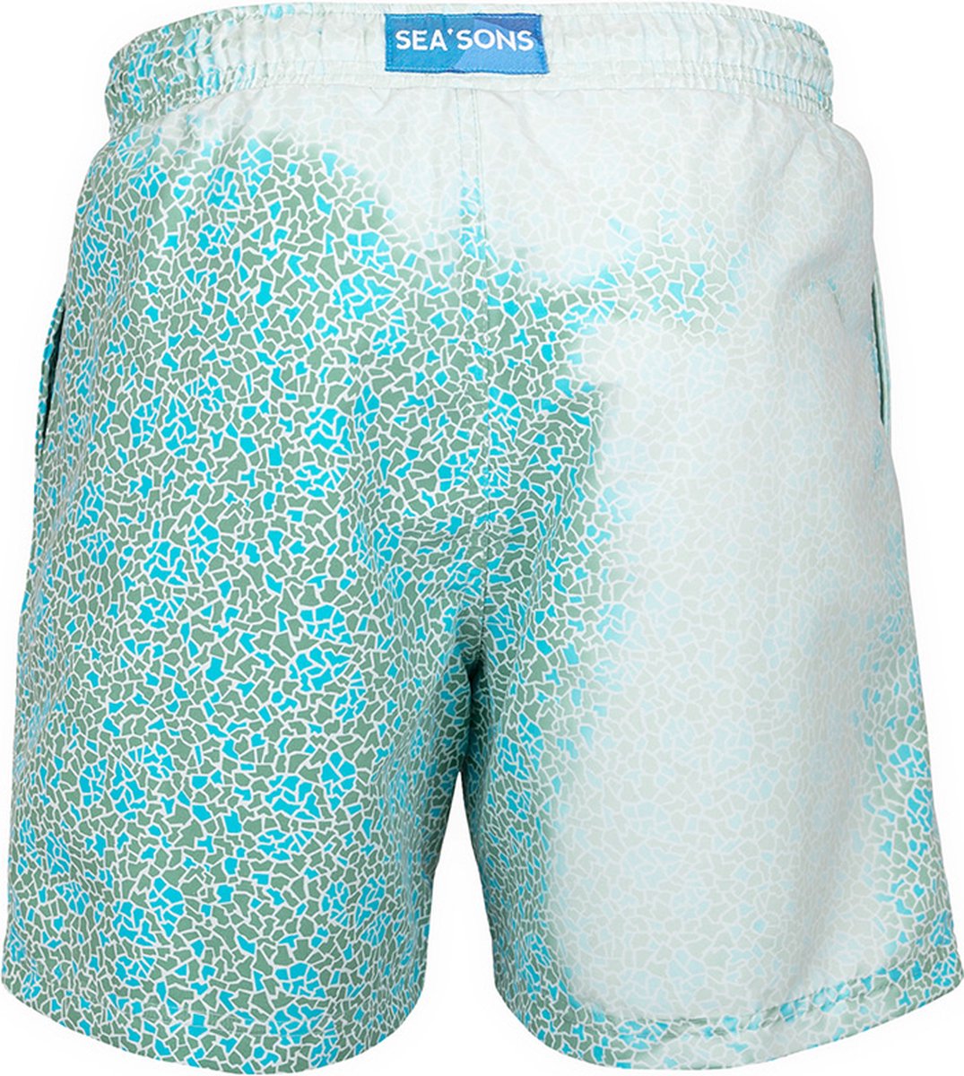 Sea'sons Mosaik Badehose Minzgrün