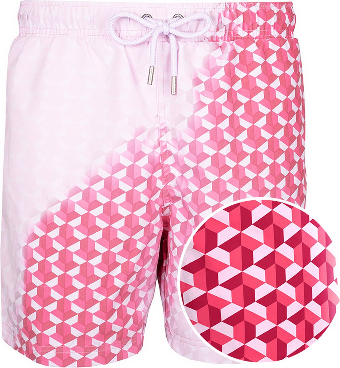 Sea'sons Badehose Geometrisch Rot