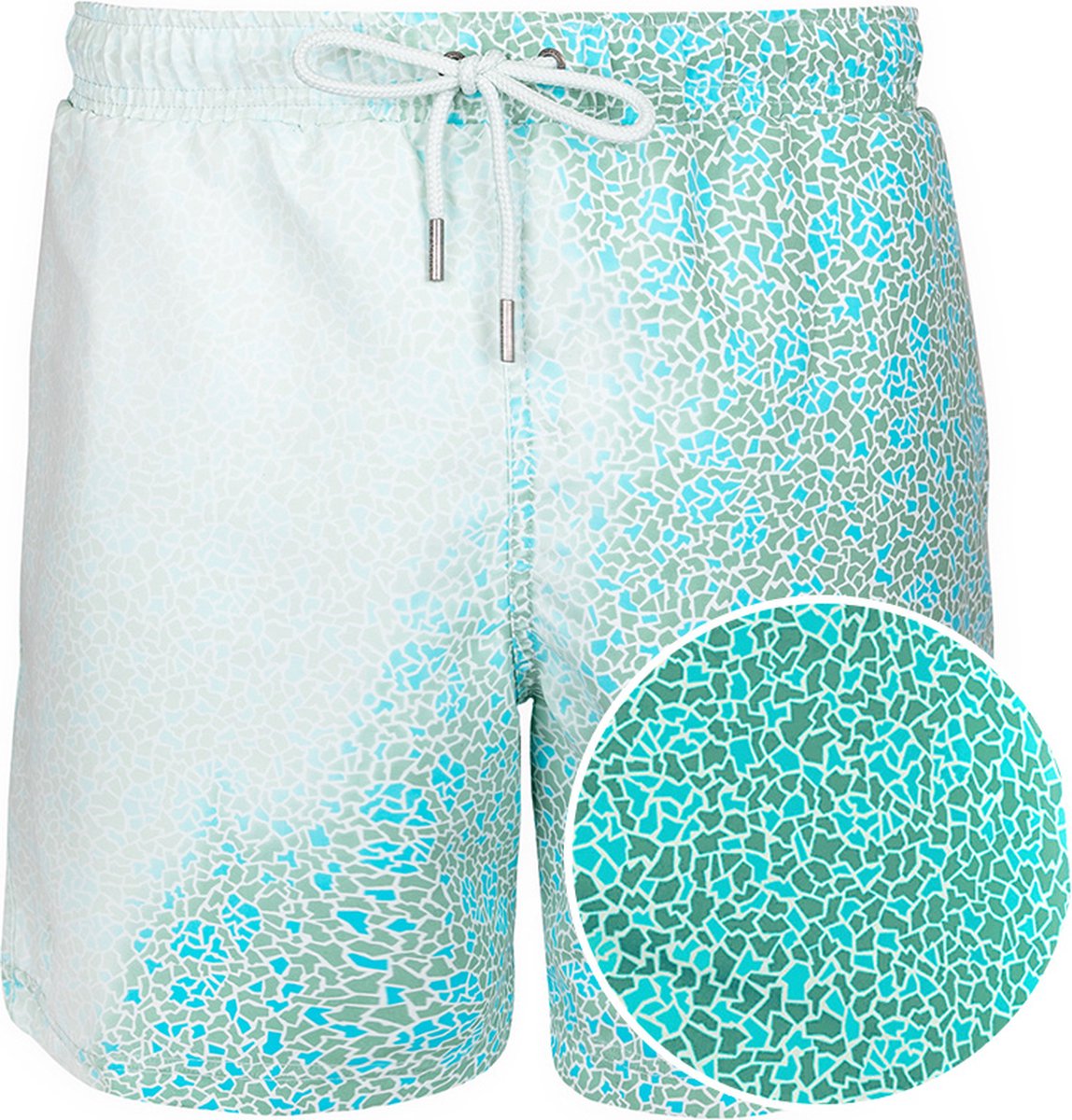 Sea'sons Mosaik Badehose Minzgrün