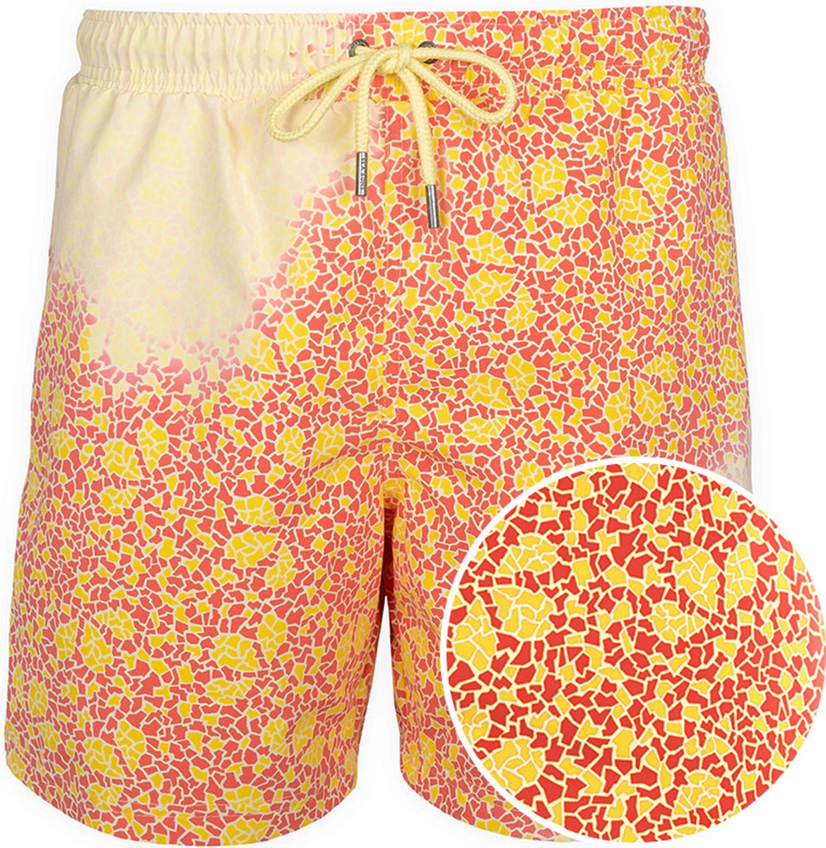 Sea'sons Mosaik Badehose Gelb Rot
