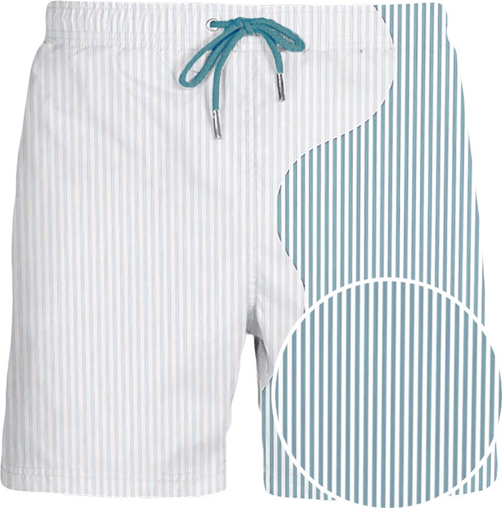 Sea'sons Gestreifte Badeshorts Blau Weiß