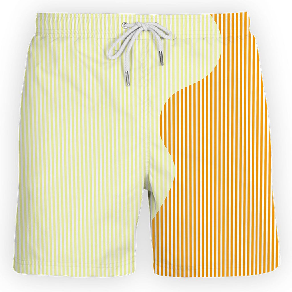 Sea'sons Gestreifte Badeshorts Orange Yellow