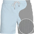 Sea'sons Gestreifte Badeshorts Dunkelgrau Blau