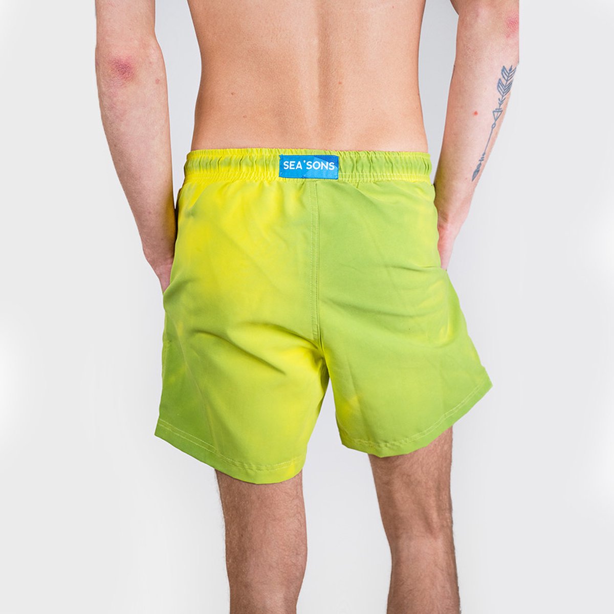 Sea'sons Haupt Badehose Grün Gelb