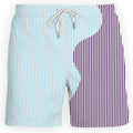 Sea'sons Gestreifte Badeshorts Cherry Blue