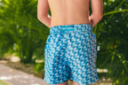 Sea'sons Badehose Geometrisch Blau