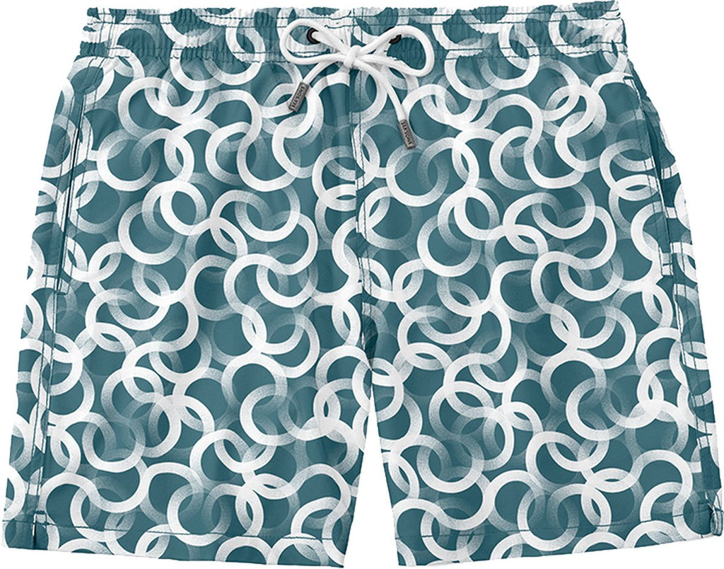 Sea'sons Gemusterte Badeshorts Blau