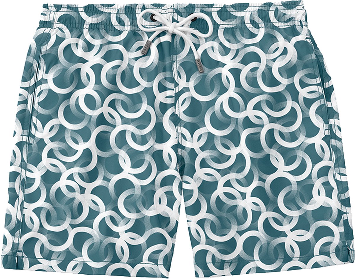Sea'sons Gemusterte Badeshorts Blau