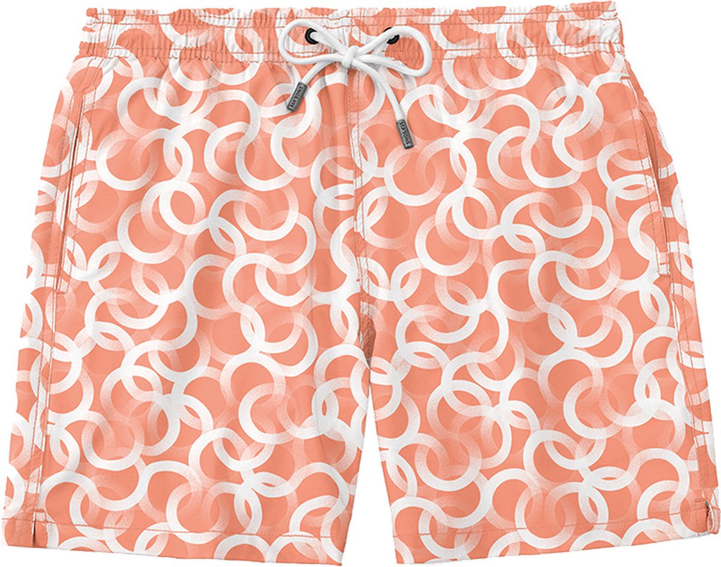 Sea'sons Gemusterte Badeshorts Koral