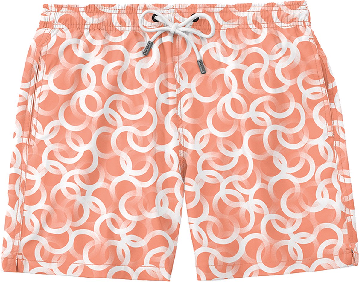 Sea'sons Gemusterte Badeshorts Koral