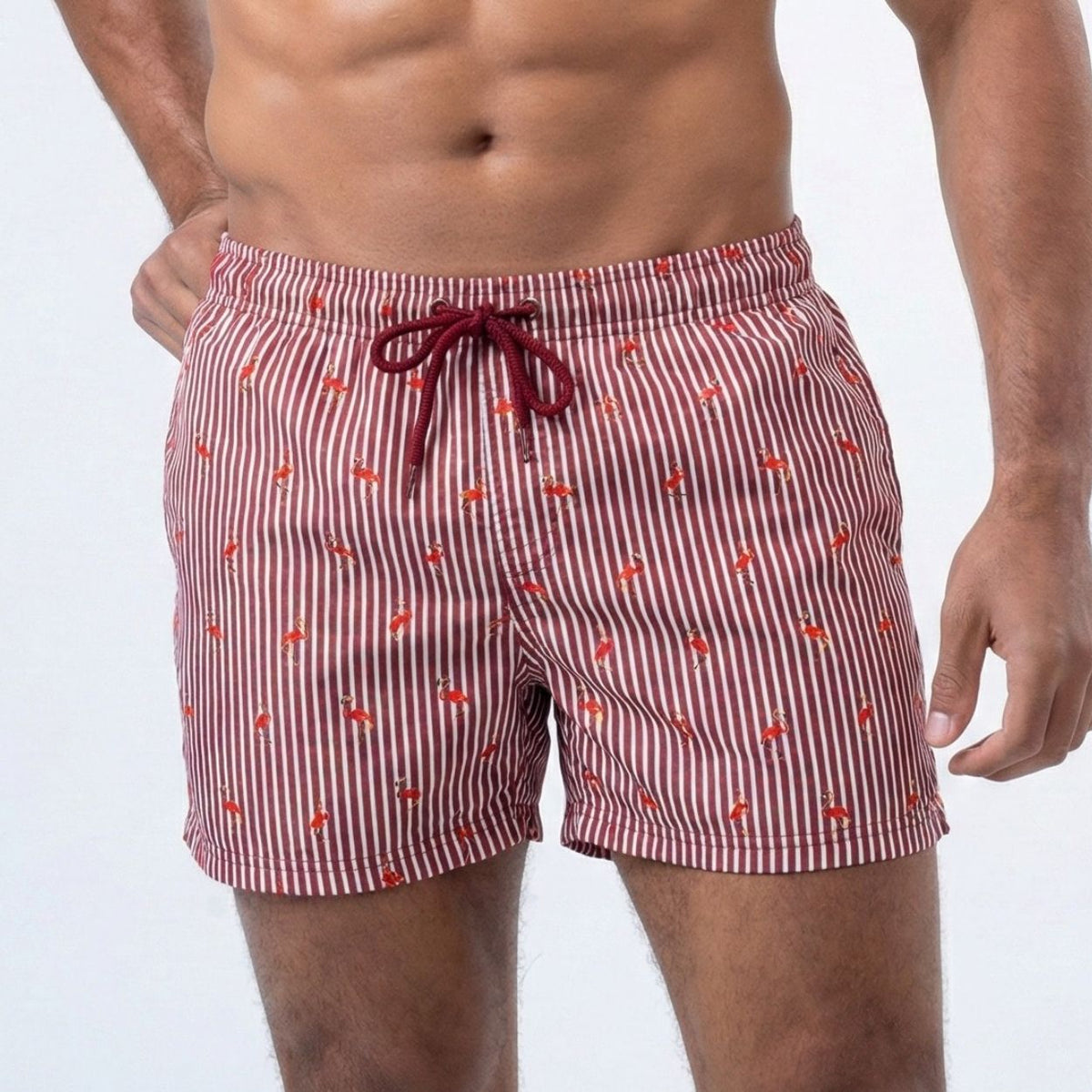 Badeshorts Key Largo - Rot/Weiß