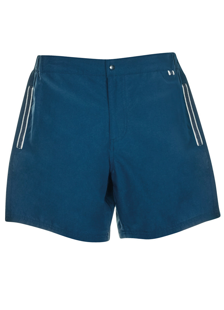 Wavebreaker Badeshorts Blau mit Paspel