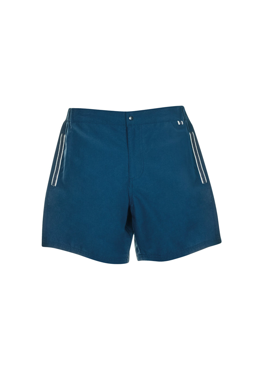 High-quality image of wavebreaker blauw met bies van spijkerstof op zakken