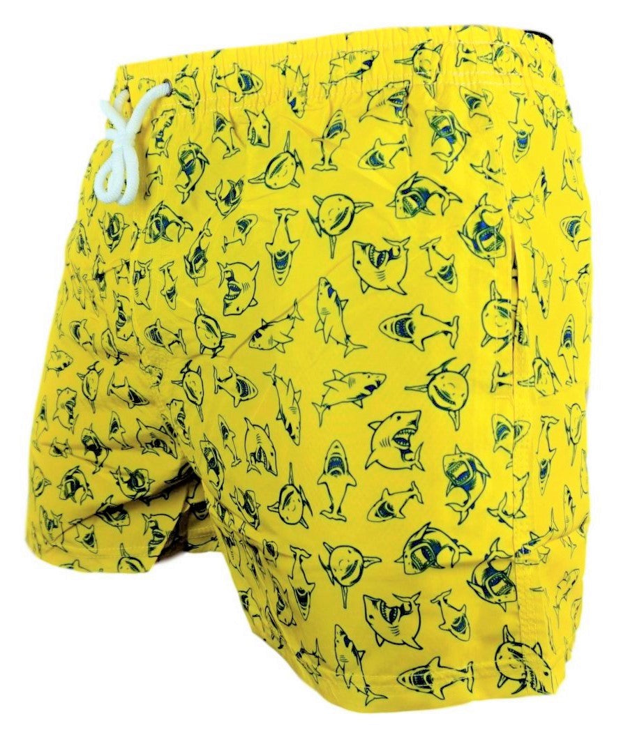 Badeshorts Sharks Gelb