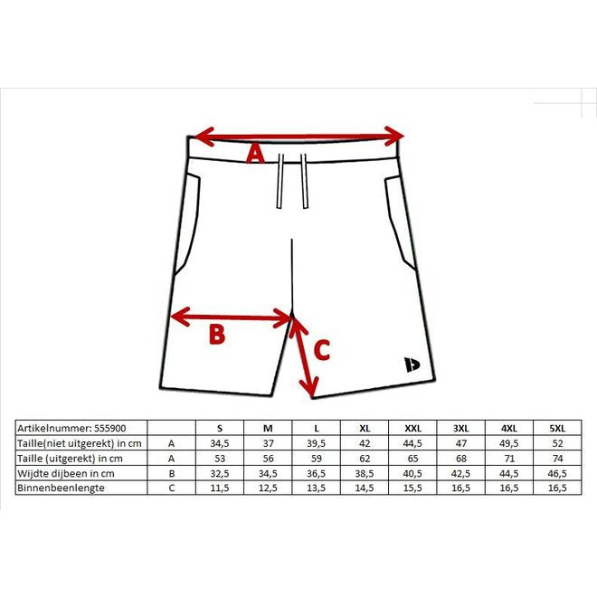 High-quality image of donnay short toon blauw