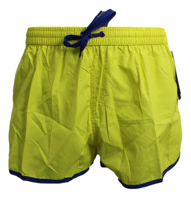 Shortshort Gelb / Blaue Paspel