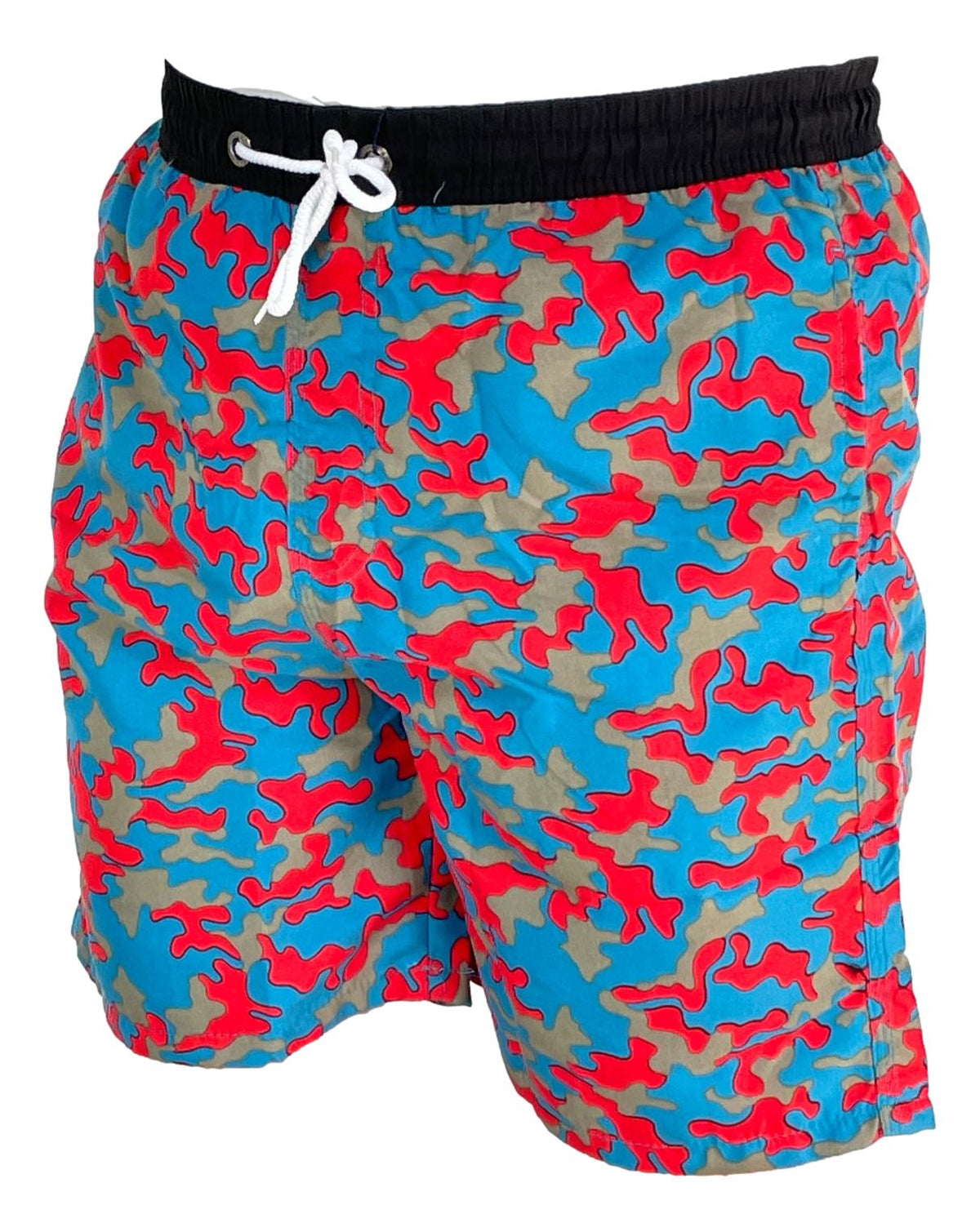 Badeshorts Camo Military Rot