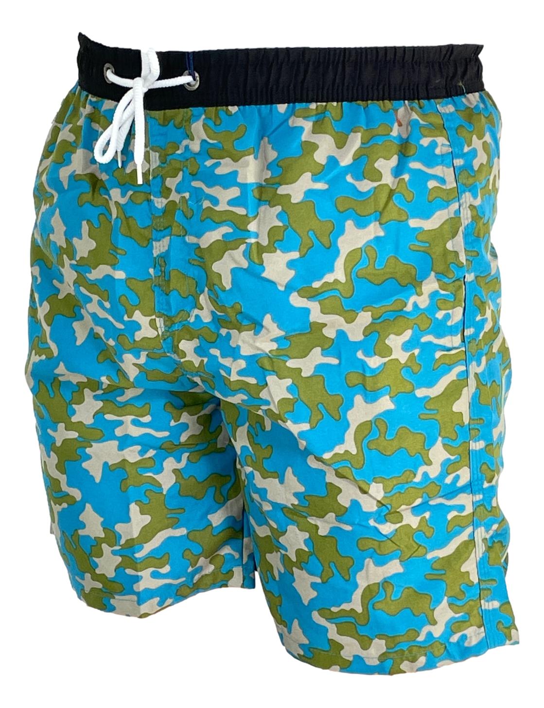 Badeshorts Camo Military Aqua