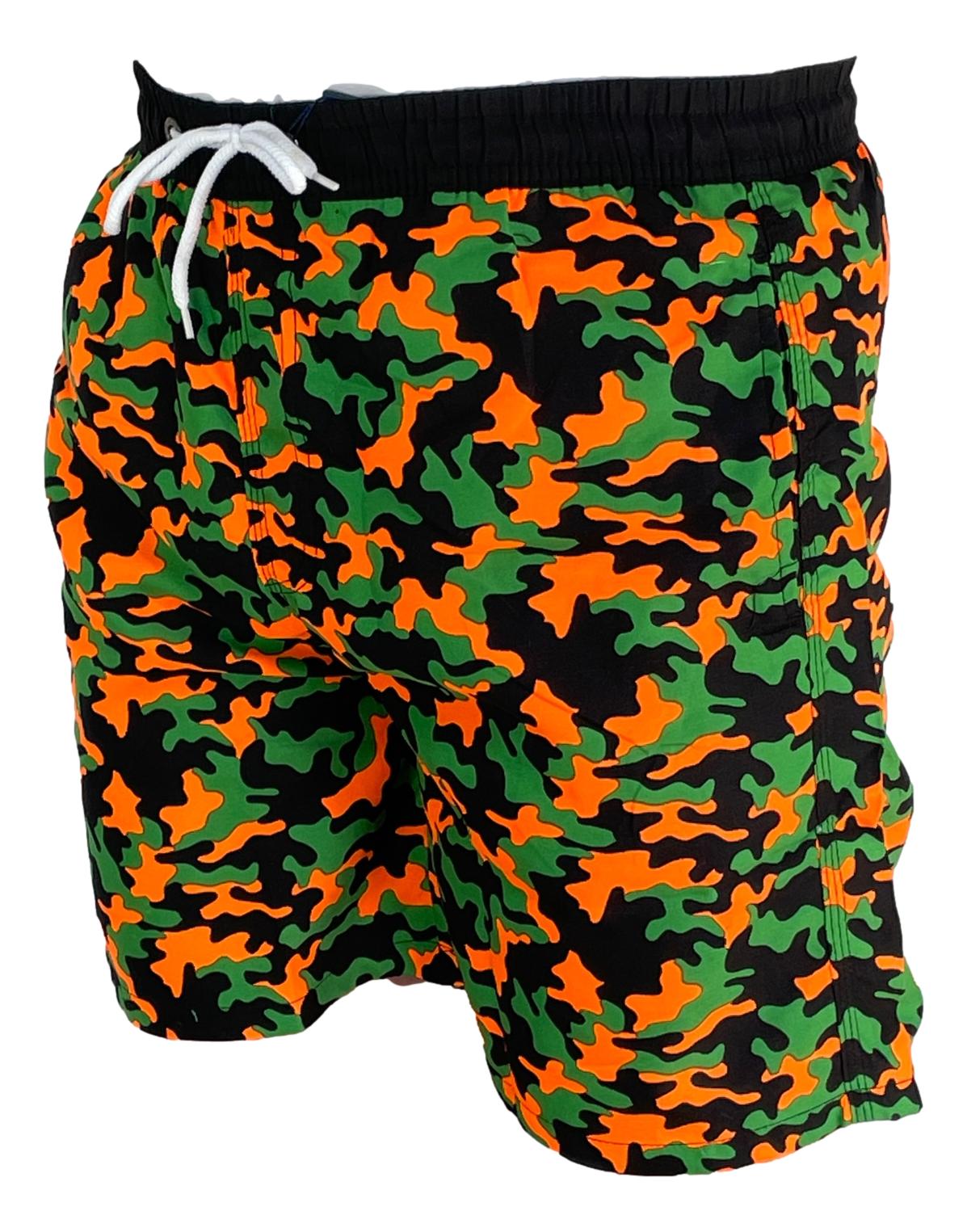 Badeshorts Camo Military Orange