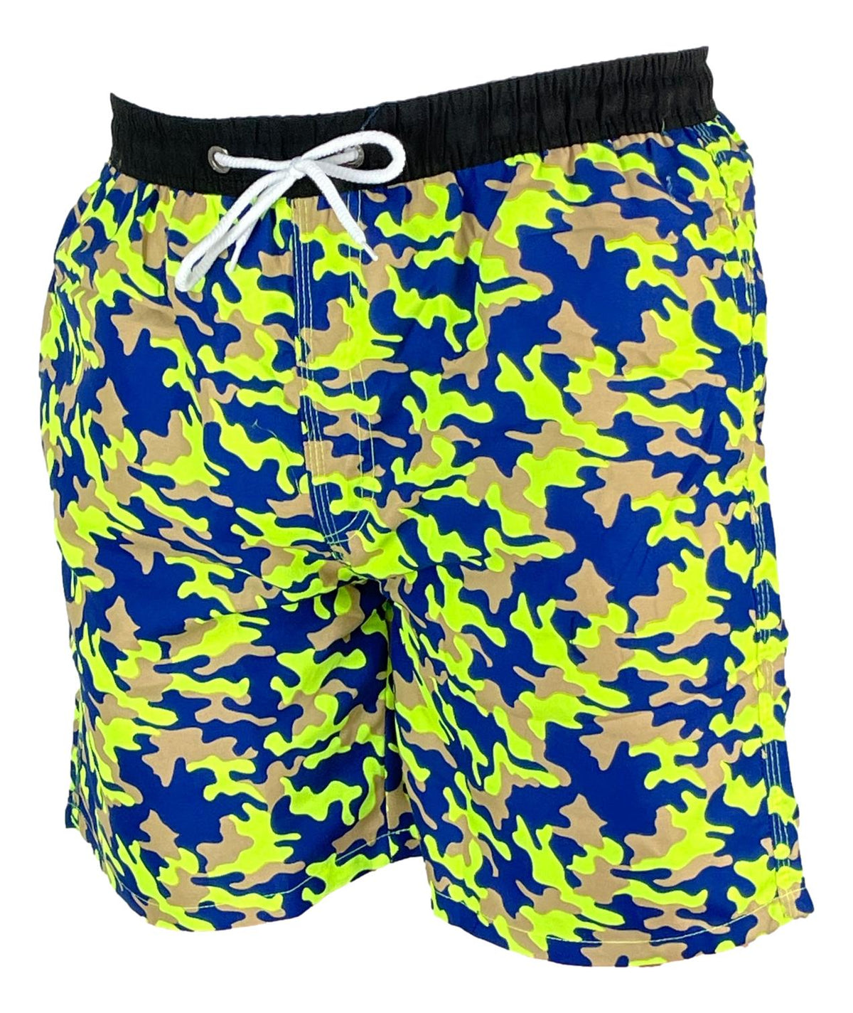 Badeshorts Camo Military Fluor