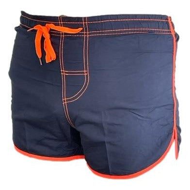 Shortshort Tiefblau / Fluor Orange