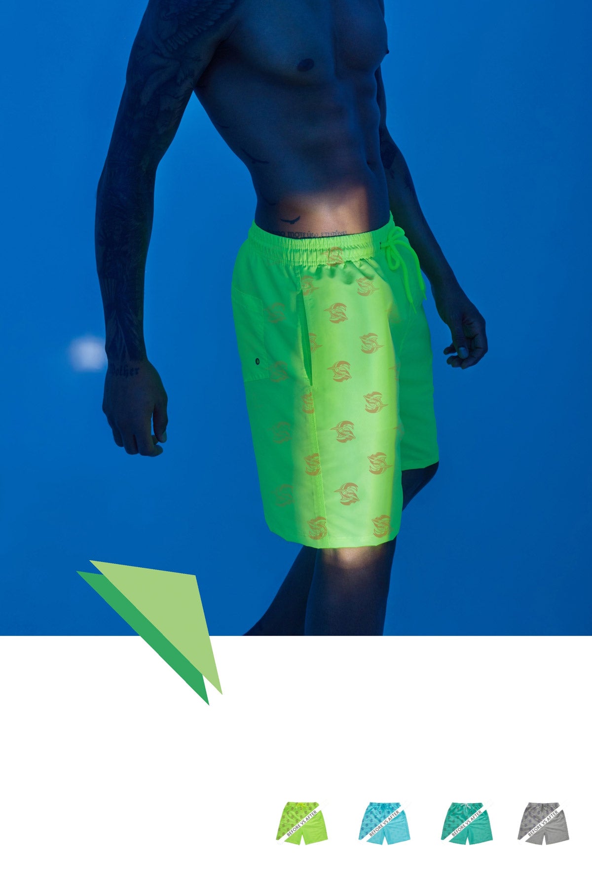 Badeshorts Sunny Grün