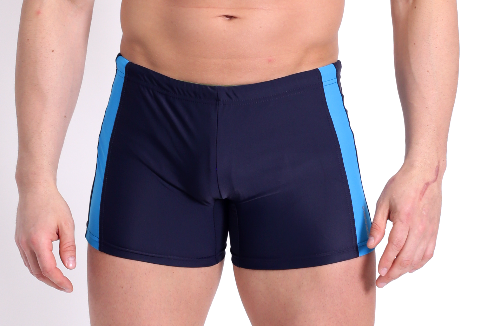 High-quality image of zwemboxer rayas navy