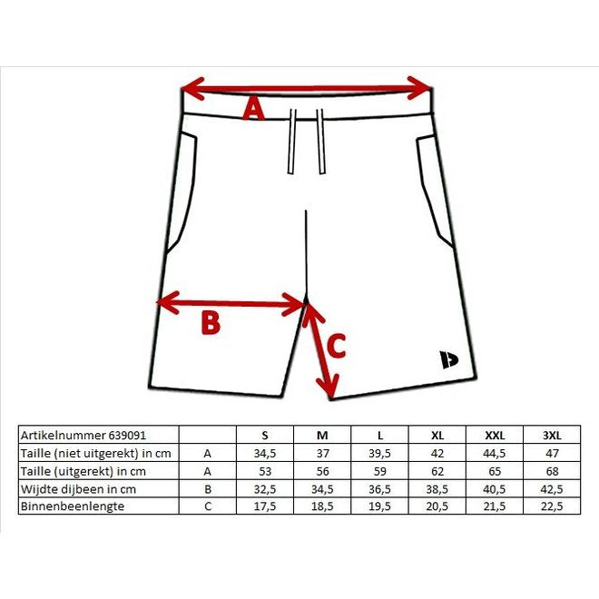High-quality image of donnay microfiber ian short cobaltblauw
