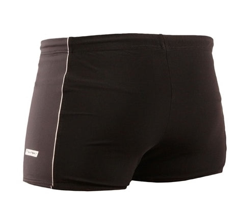 Badeboxer Tiret Grau mit Tasche und Reißverschluss