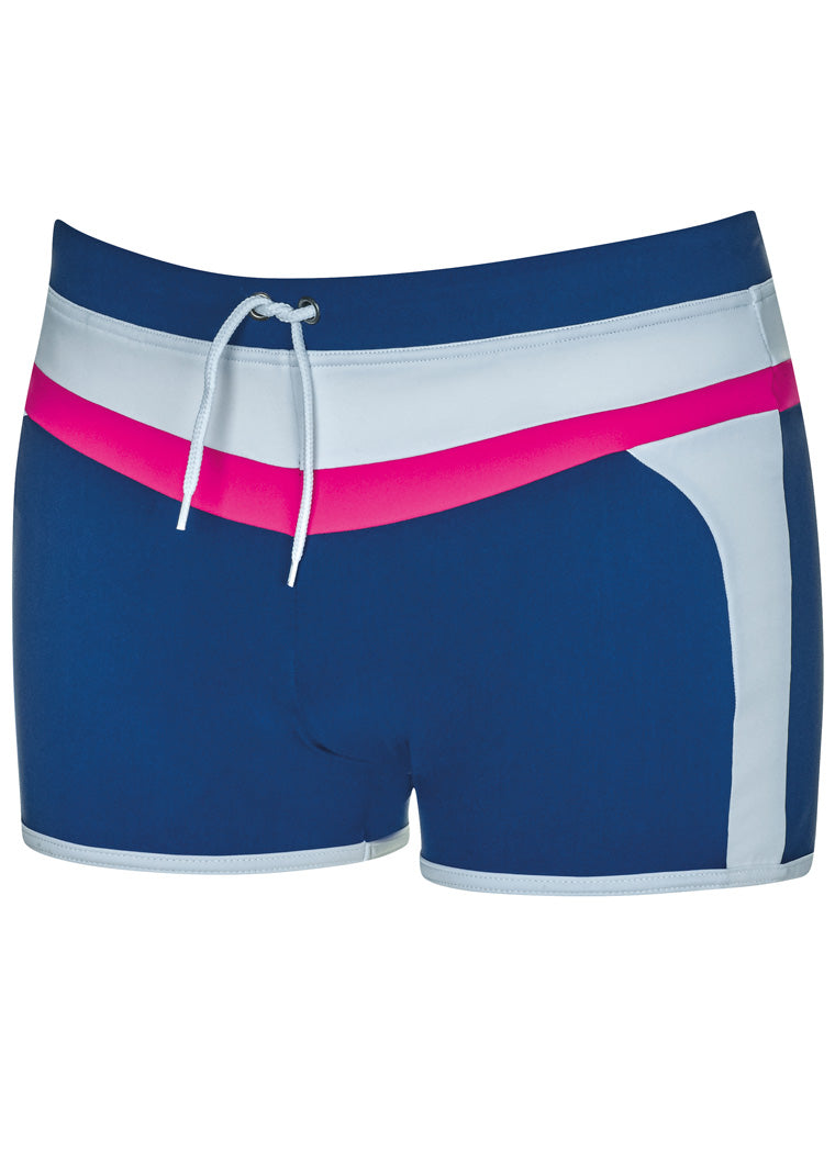 Wavebreaker Badeboxer Premium Nachtblau mit Streifen