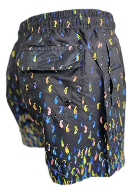 Badeshorts Schwarz-Tropfen