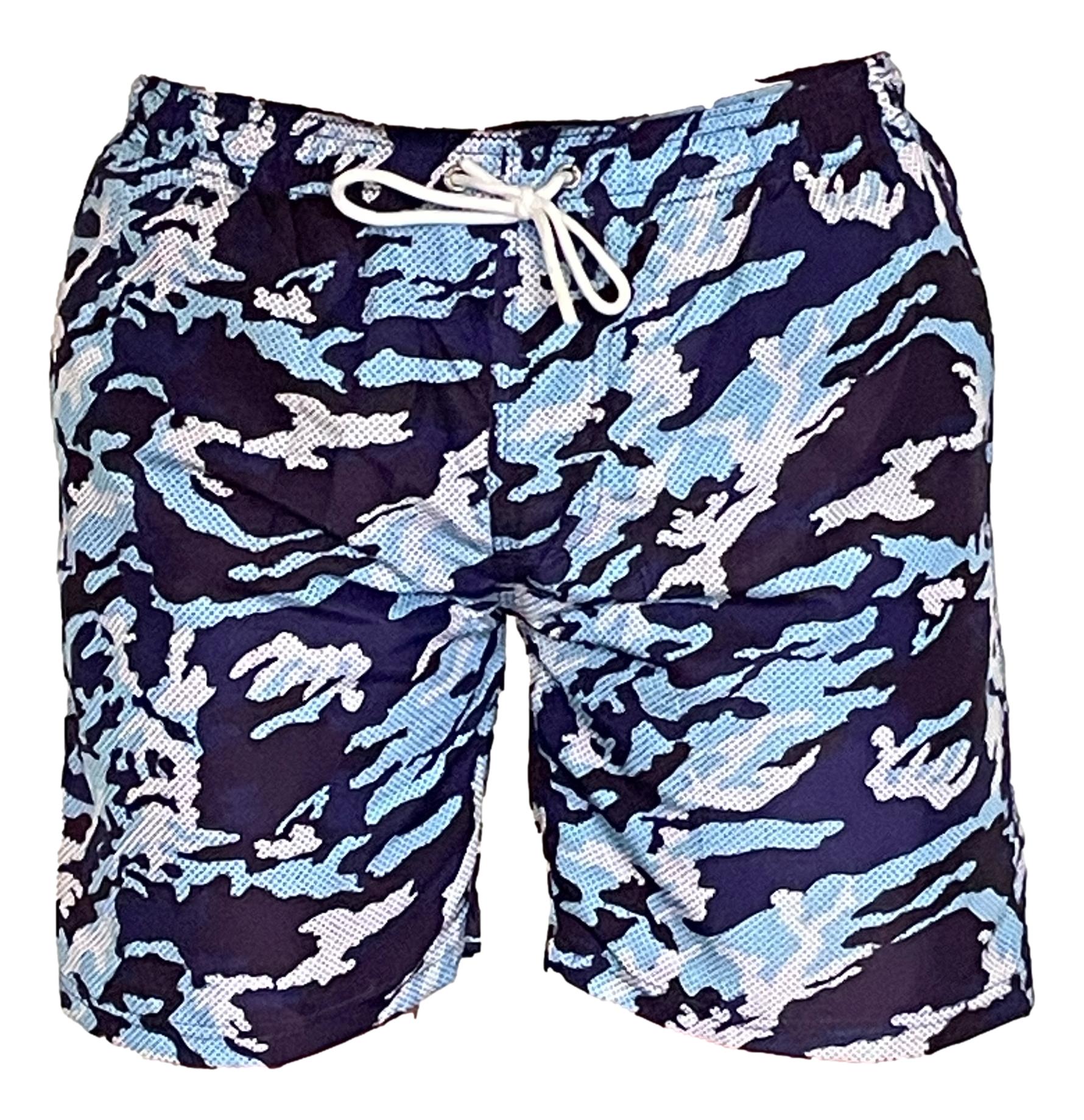 High-quality image of zwemshort toscane blauw