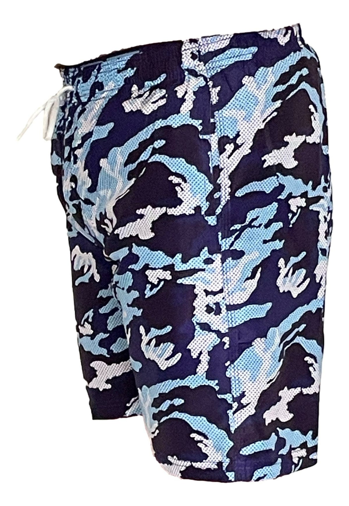 Badeshorts Camouflage Toskana Blau