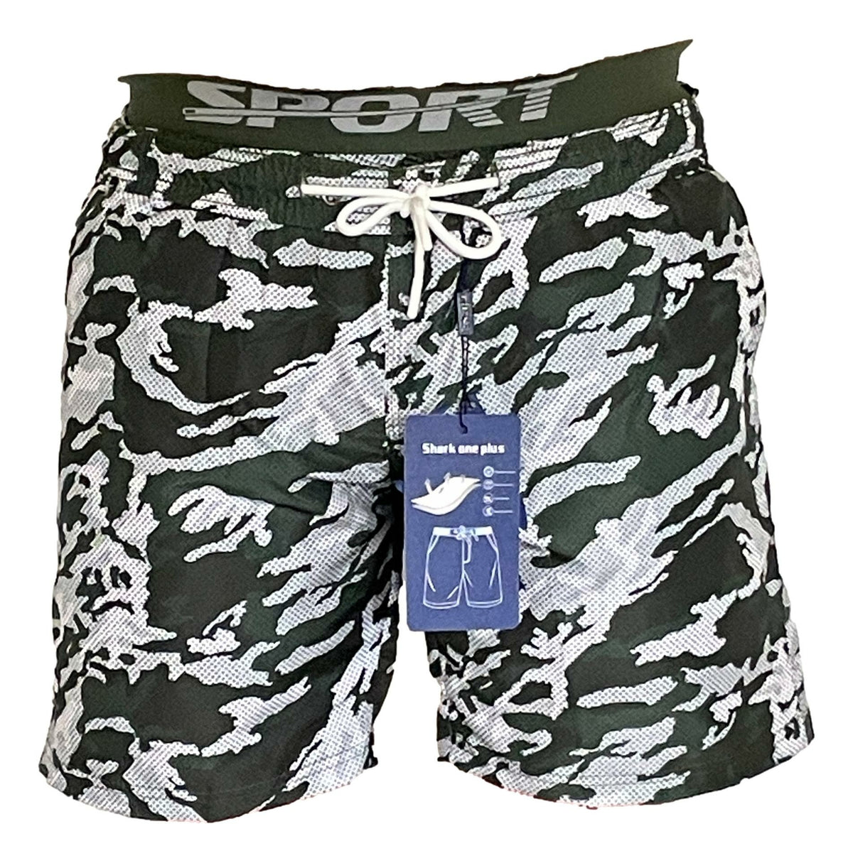 Badeshorts Camouflage Toskana Grün