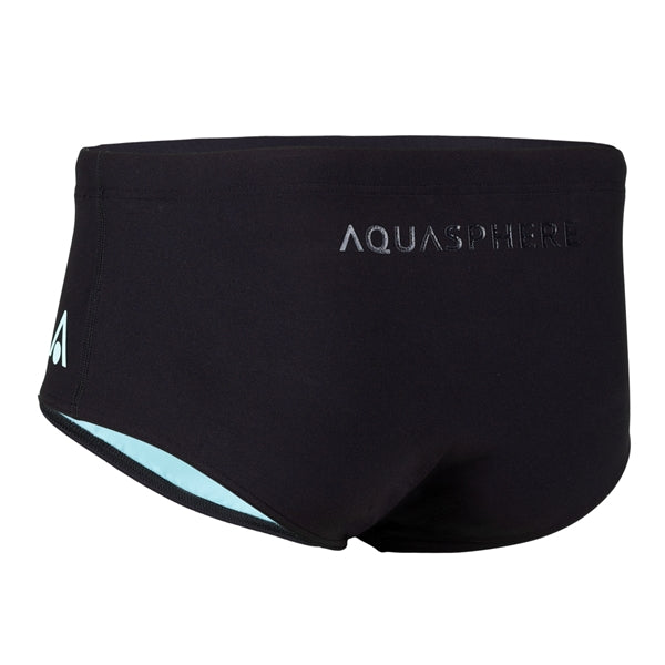 Essential Badehose Slip 14CM - Schwarz / Hellblau