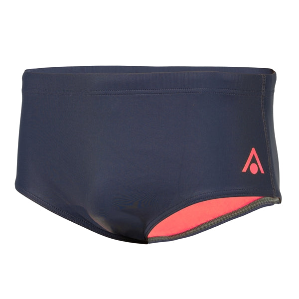 Essential Badehose Slip 14CM - Dunkelgrau / Koralle