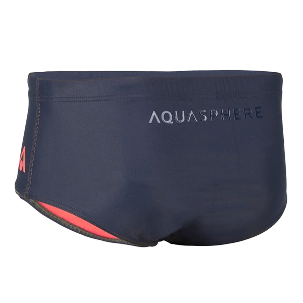 Essential Badehose Slip 14CM - Dunkelgrau / Koralle